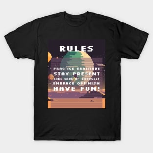 Daily Rules Self Love Affirmations Gamer T-Shirt